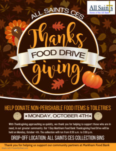 1 Day Thanksgiving Food Drive