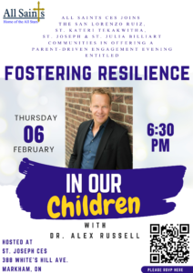 Save the Date: Fostering Resilience in Our Children Parent Engagement Evening